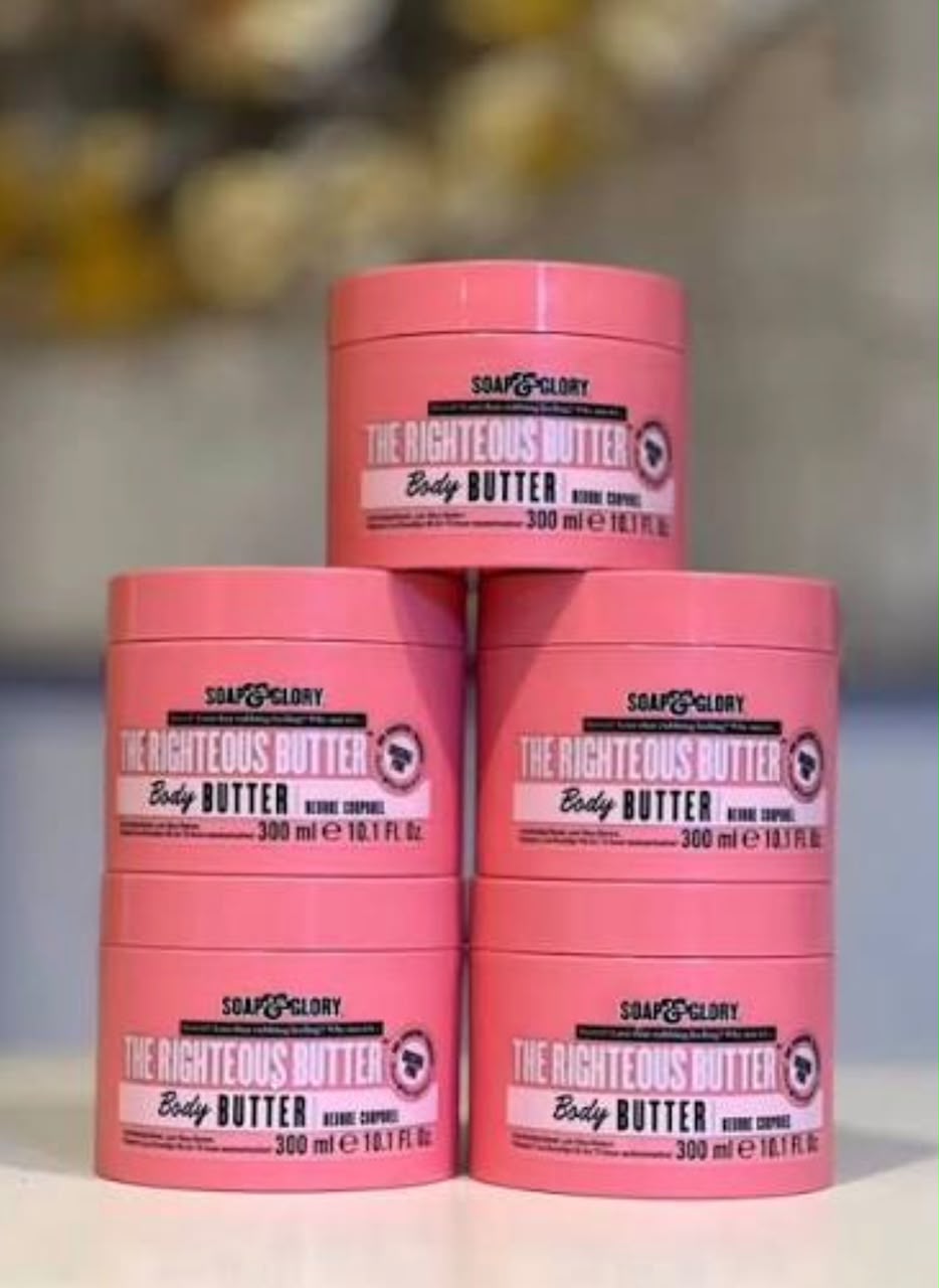 Stacked Soap & Glory The Righteous Butter body butter 300ml tubs