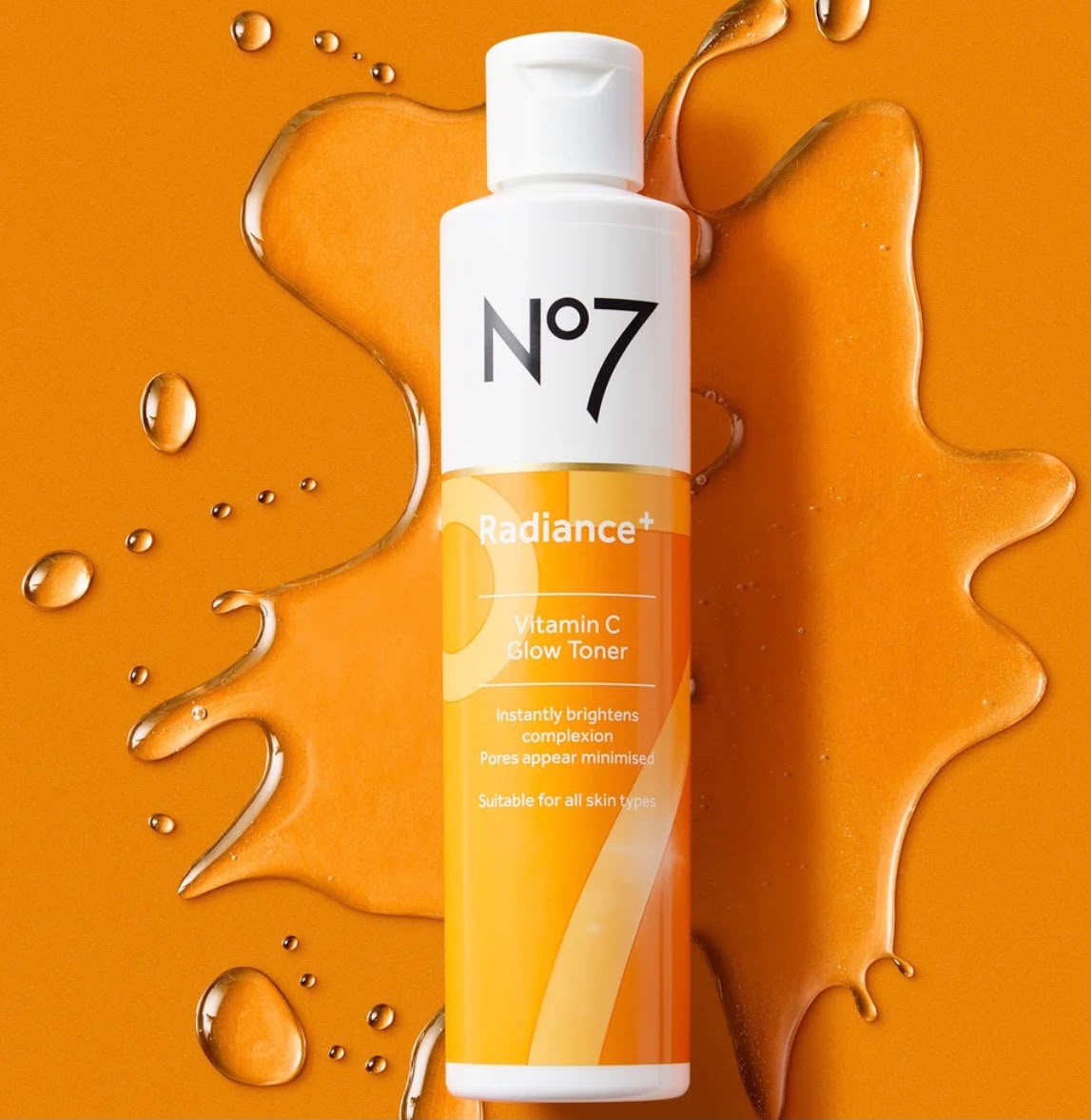 No7 Radiance+ vitamin C glow toner bottle
