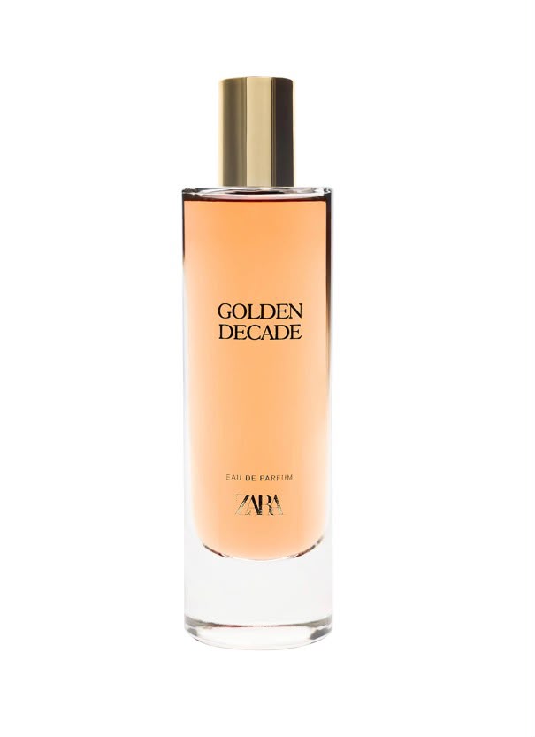 Zara Golden Decade eau de parfum in an amber gradient bottle