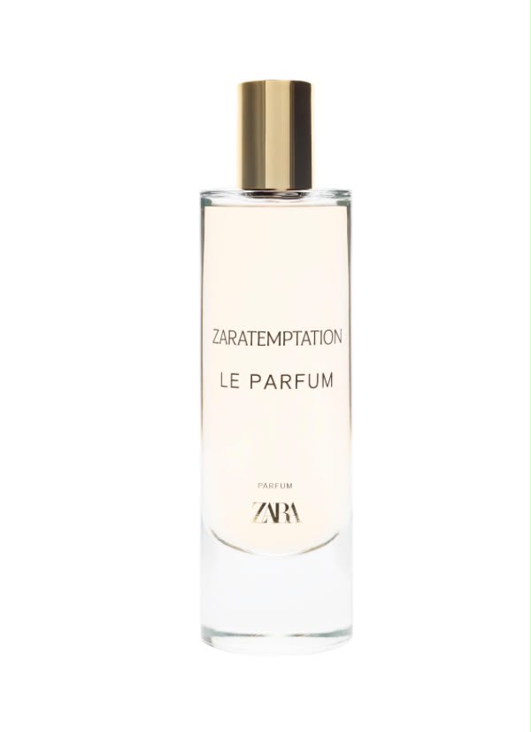 Zara Temptation Le Parfum clear glass bottle with gold cap