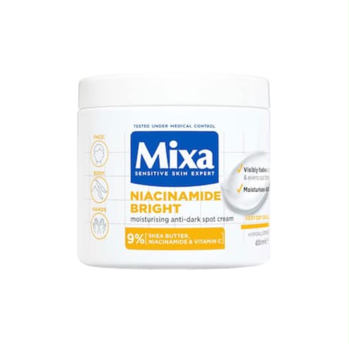 Mixa Niacinamide Bright moisturising anti-dark spot cream jar