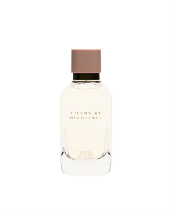 Zara Fields at Nightfall eau de parfum in a pale bottle with a nude cap