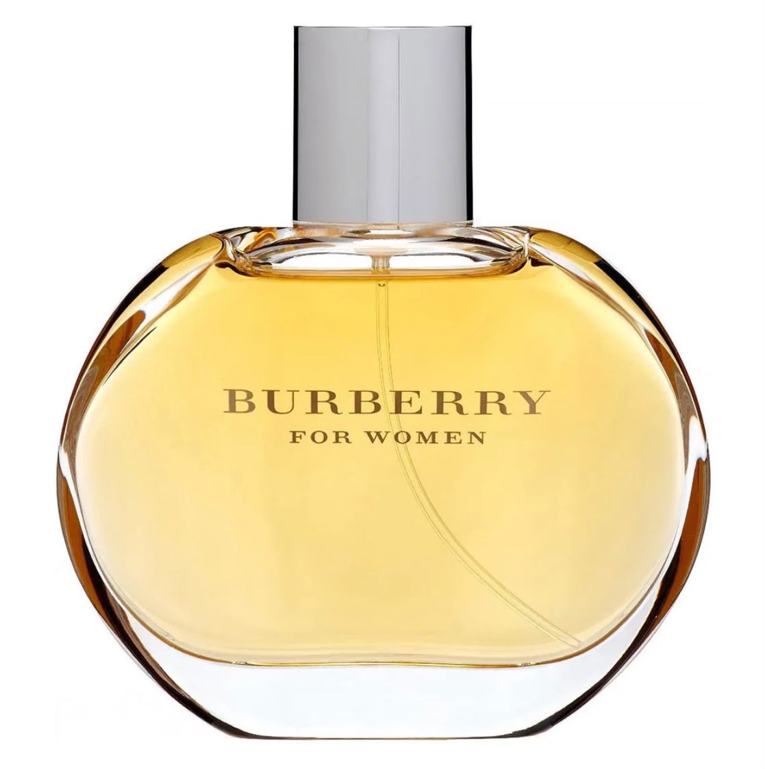 Burberry For Women eau de parfum in a rounded amber glass bottle